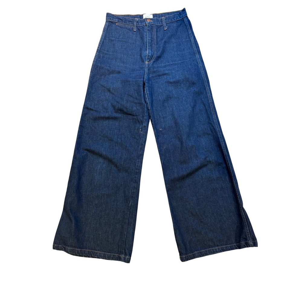 DOEN Wide Leg Denim Jeans High Rise Dark Wash Made in‎ USA Women's Size 27